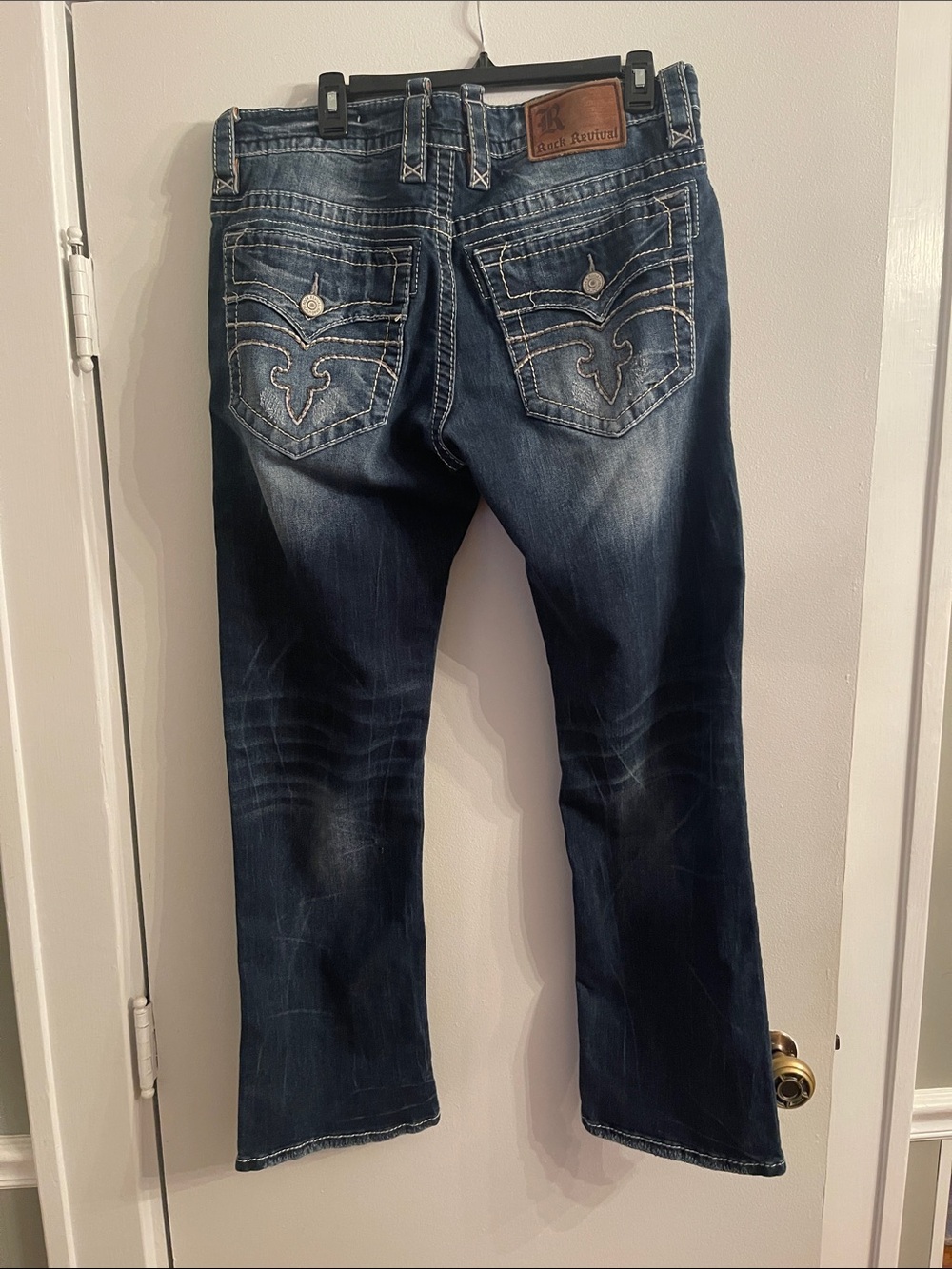 Rock Revival Women's Dark Indigo Bootcut Jeans with Embroidered Back Pockets
